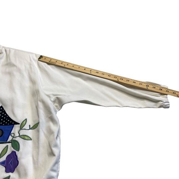 Vintage Southern Stitches & More Cotton Hummingbird Embroidered Jacket Lined L - Picture 13 of 14